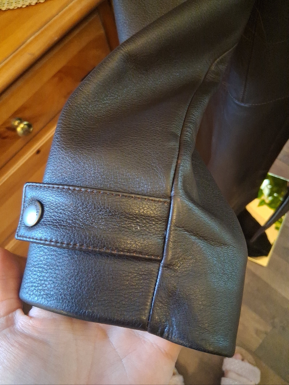 Classic Genuine Leather Eddie Bauer A Line Long Coat - Picture 9 of 15
